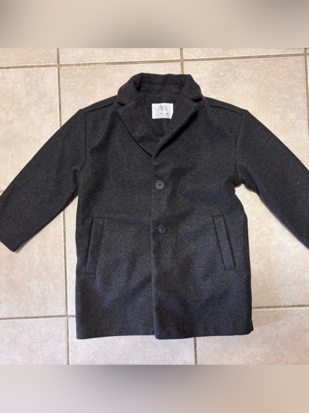 Zara Charcoal Gray Kids Coat Jacket size 6-7
